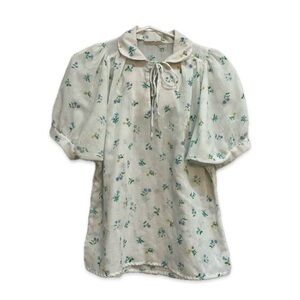 Vintage flower print blouse